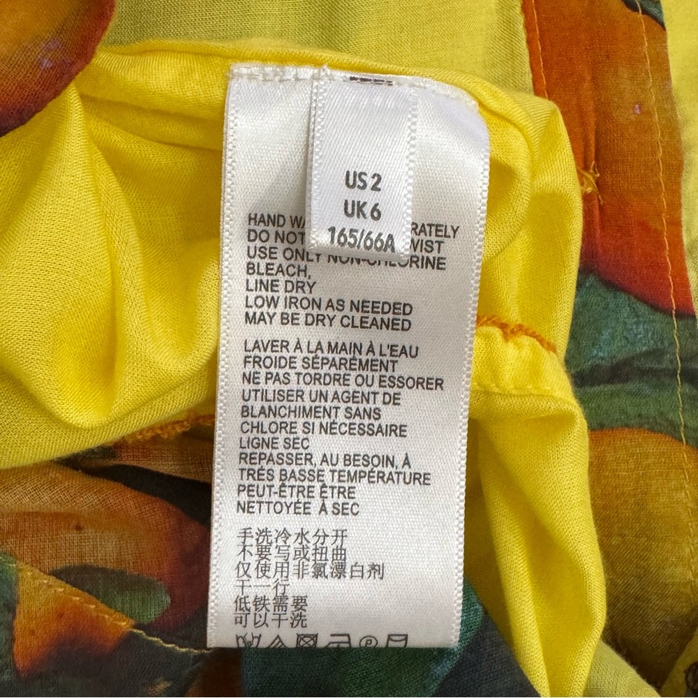 Maeve by Anthropologie Citrus Print Button-Front Midi Skirt – Size US 2 - Picture 6 of 12